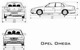 Opel Omega Blueprints Car Sedan 1999 Drawing Click Scheme Sketch Right Save Autoautomobiles sketch template