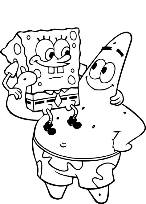 spongebob coloring pages printable customize  print