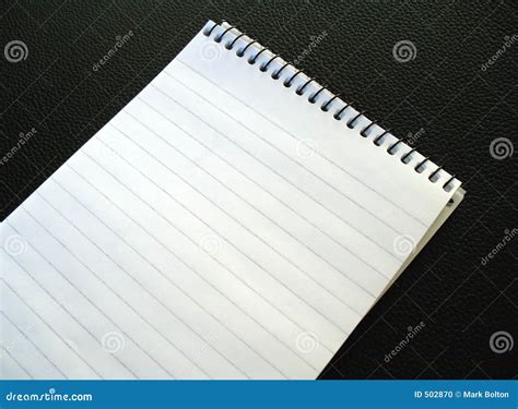 blank notepad stock photo image  page list message