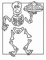 Skeleton Coloring Pages Halloween Kids Printable Color Skeletons Bones Colouring Print Clipart Sheet Getcolorings Activities Funny Getdrawings Library Gif Sheets sketch template