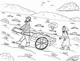Handcart Pioneer Pioneers Plains sketch template