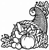 Coloring Pages Printables Harvest Thanksgiving Popular Plenty Horn sketch template