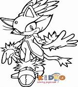 Sonic Blaze Print Coloring Pages Prower Kids sketch template