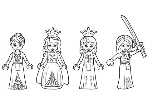 lego princess  coloring page  printable coloring pages  kids