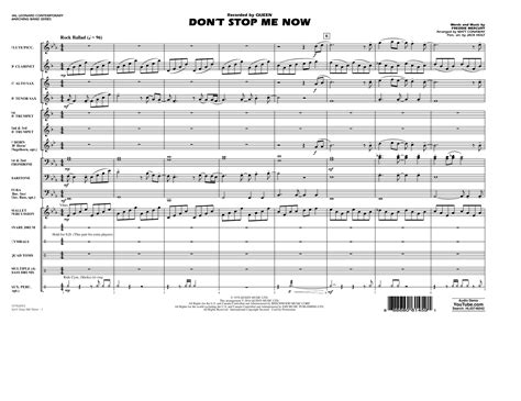 don t stop me now conductor score full score sheet music matt
