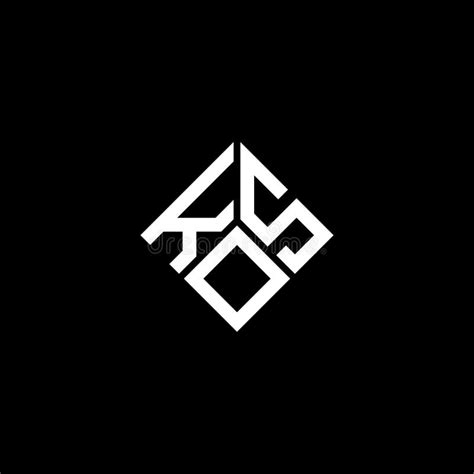 kos letter logo design  black background kos creative initials