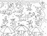 Raining Cats Dogs sketch template