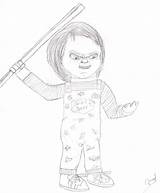 Chucky Doll Killer Coloring Pages Drawing Deviantart Drawings Template Getdrawings sketch template