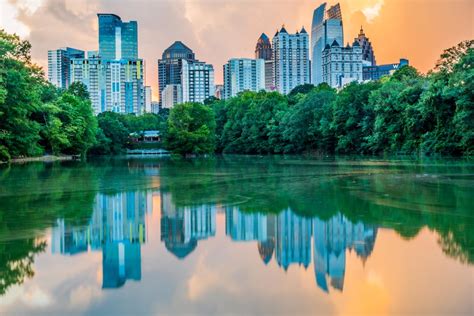 reflection  iconic atlanta skyscrapers smithsonian photo contest