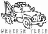 Wrecker Coloring Pages sketch template