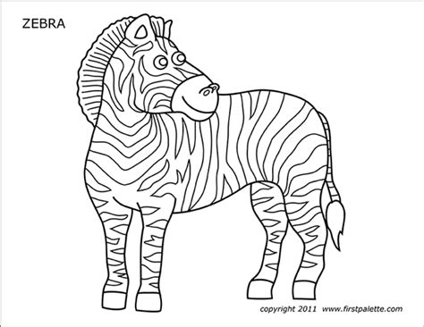 zebra  printable templates coloring pages firstpalettecom
