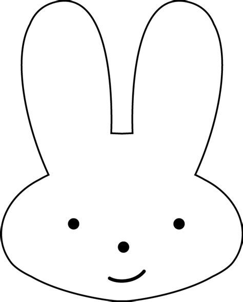 easter bunny head outline clipart