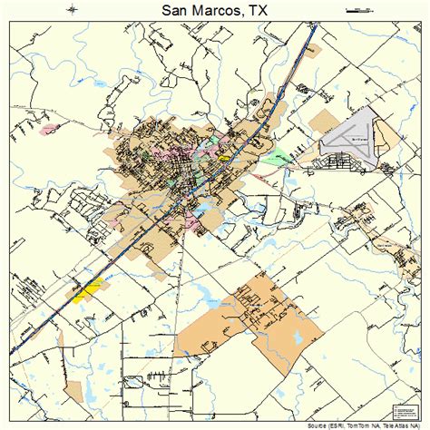 san marcos texas street map