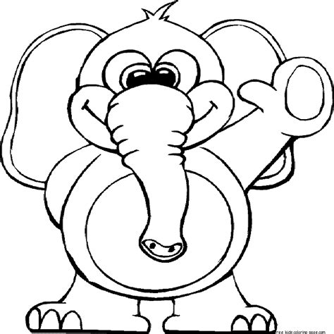 print  elephant coloring pages  preschool