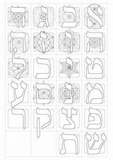 Hebrew Alphabet Alef sketch template