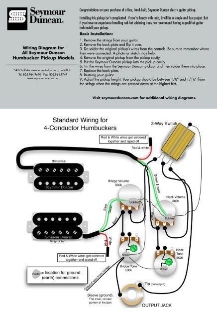 wiring instructions seymour duncan