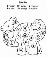 Number Color Kindergarten Easy Dino Preschool sketch template