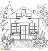 Coloring House Whitehouse sketch template