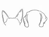Ear Ohr Zeichnung Ears Katze Haustier Umriss Tatoo sketch template