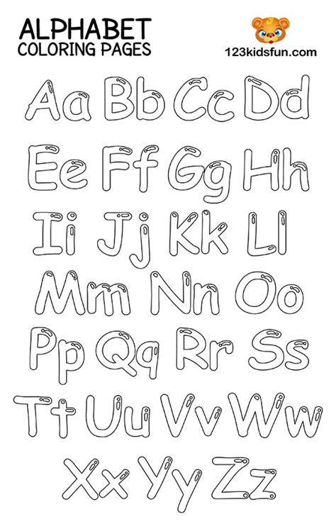 alphabet coloring pages printable  printable worksheets