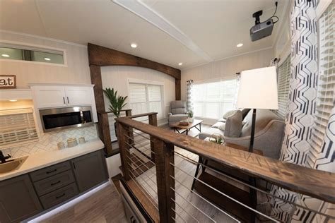 park model home features incredible basement storage tiny houses
