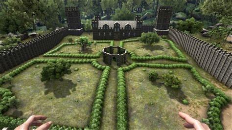 castle courtyard  nuke ark survival evolved ark survival evolved bases healing plants