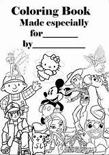 Coloring Book Pages Cover Printable Front Make Personalised Disney Own Colouring Kids Print Barbie Books Princess Spongebob Then Dozen Personalized sketch template