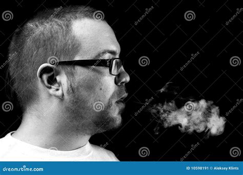 side view portrait stock image image  head tobacco