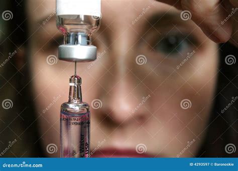 injectie stock afbeelding image  schot verpleegster
