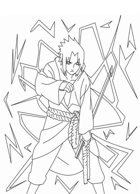 sasuke uchiha  naruto coloring page anime coloring pages