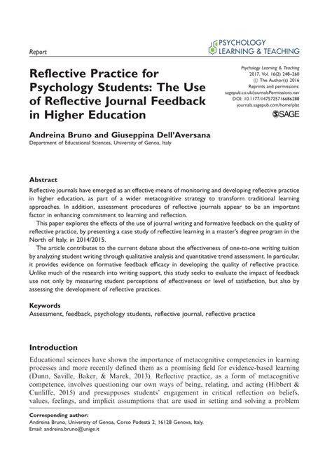 reflection paper  psychology  reflection paper  essay