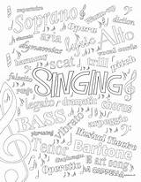 Voice Coloring Pages Music Singing Vocal Young Sheets Lesson Color Piano Resources Choose Board sketch template