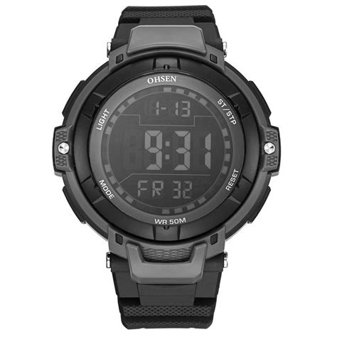 ohsen  digital watches  waterproof rubber strap sport men led  reloj digital
