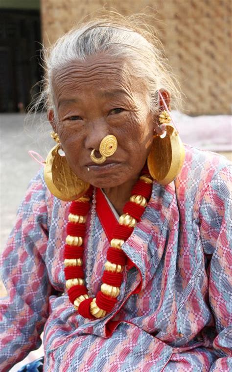 limbu women in nepal wearing her traditional jewellery which are made