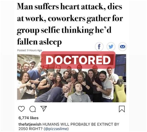 Did This Office Take A Group Selfie With A Dead Guy Poynter