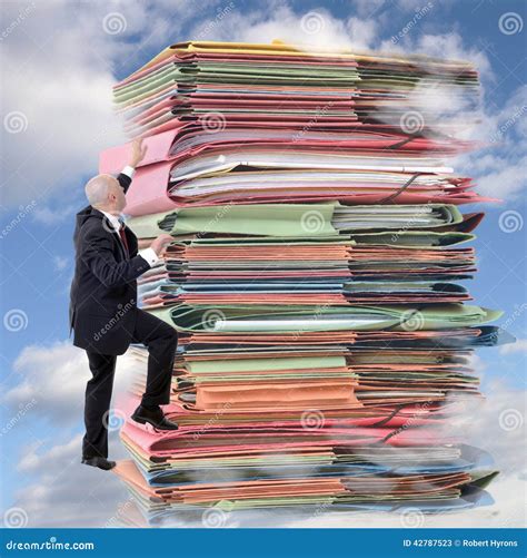 overflowing paperwork pile  royalty  stock image cartoondealer