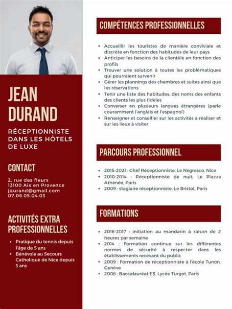 bien rediger son cv pour lhotellerie de luxe avec exemple