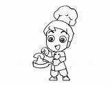 Chef Pequeno Animados Acolore sketch template