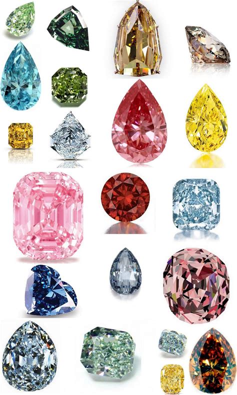 colored diamonds minerals  gemstones gems jewelry