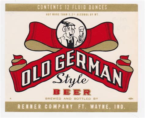 old german beer label