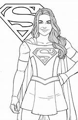 Supergirl Coloring Pages sketch template