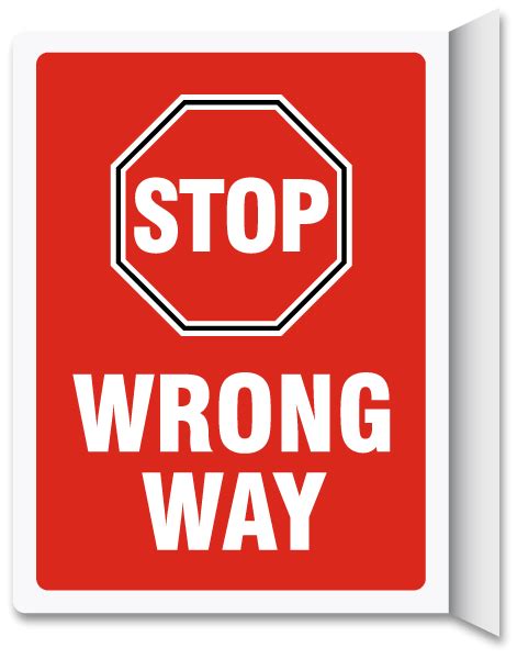 stop wrong  vertical projecting sign claim   discount
