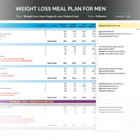 Weight Loss Meal Plan For Men Thelipoguy