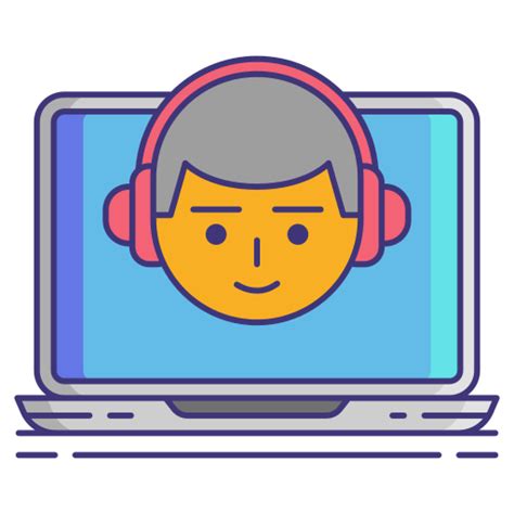 virtual assistant flaticons lineal color icon