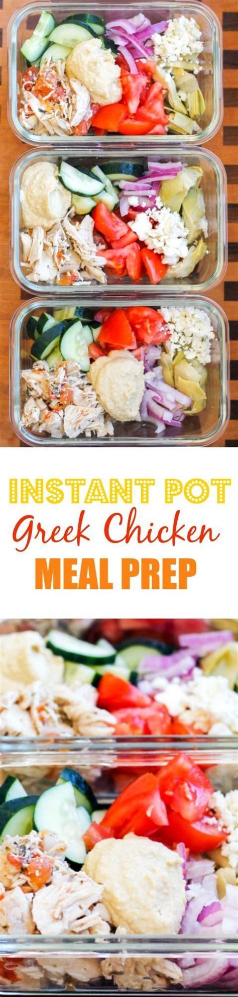 instant pot greek chicken power bowls healthy meal prep