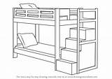 Bed Bunk Draw Drawing Step Furniture Beds Sketch Drawings Drawingtutorials101 Tutorials Room Sketches Learn Paintingvalley Choose Board sketch template
