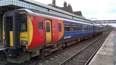 british rail class  dmu  east midlands trains livery  spalding
