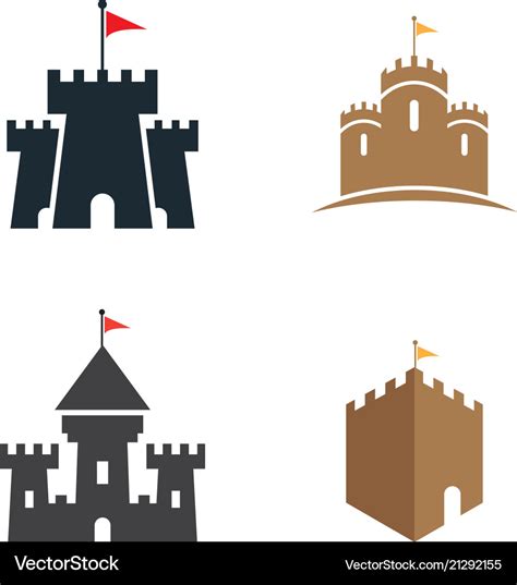 castle logo design template royalty  vector image