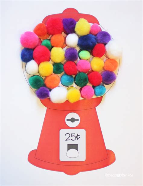 gumball machine color matching  craft pom poms repeat crafter