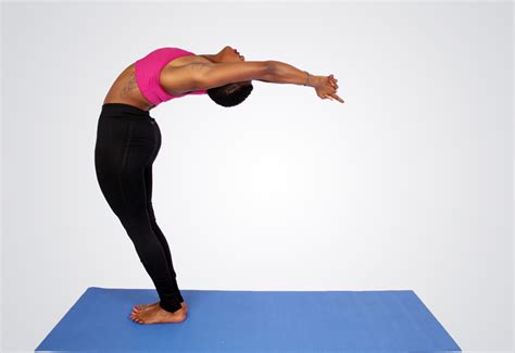 flexible woman  backbend yoga pose